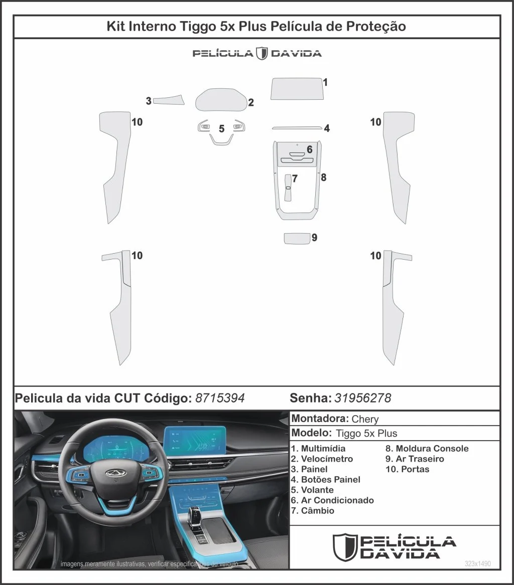 Kit full tiggo Chery 5 x pro plus