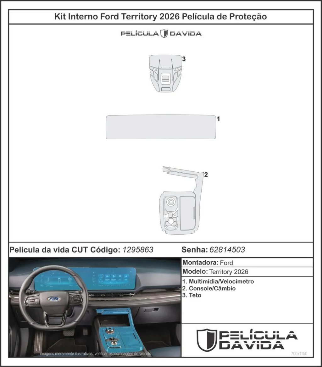Pelicula proteção Ford Territory 2024 brilho