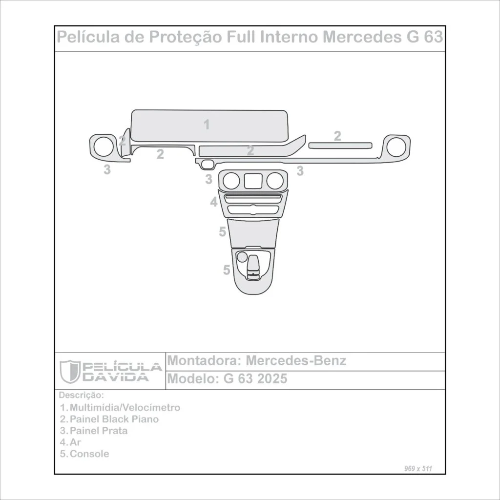 Pelicula proteção Mercedes G 63 2025