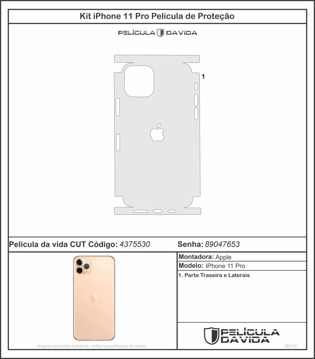 Película proteção iPhone 11 Pro
