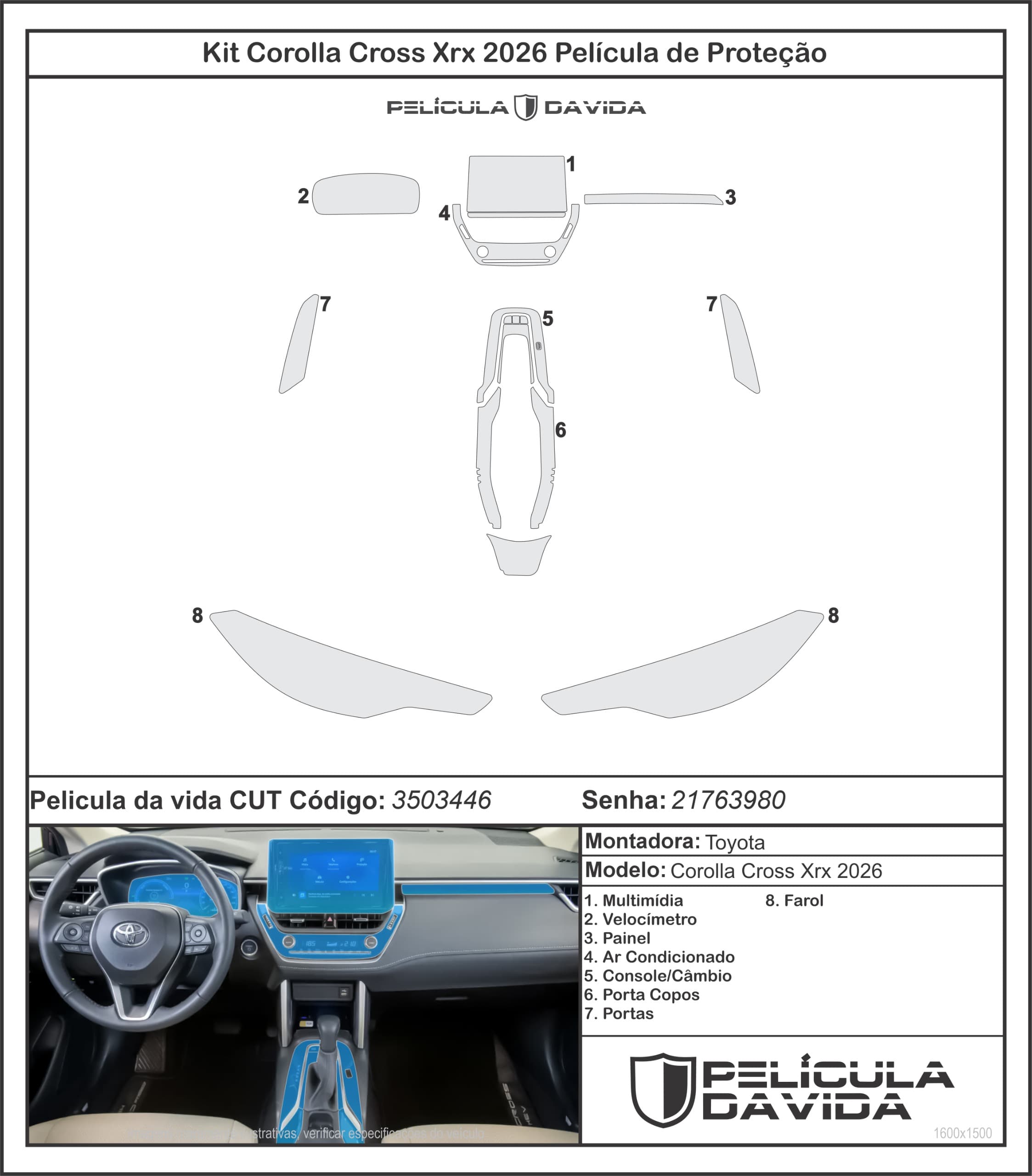 Kit Corolla Cross XRX 2026