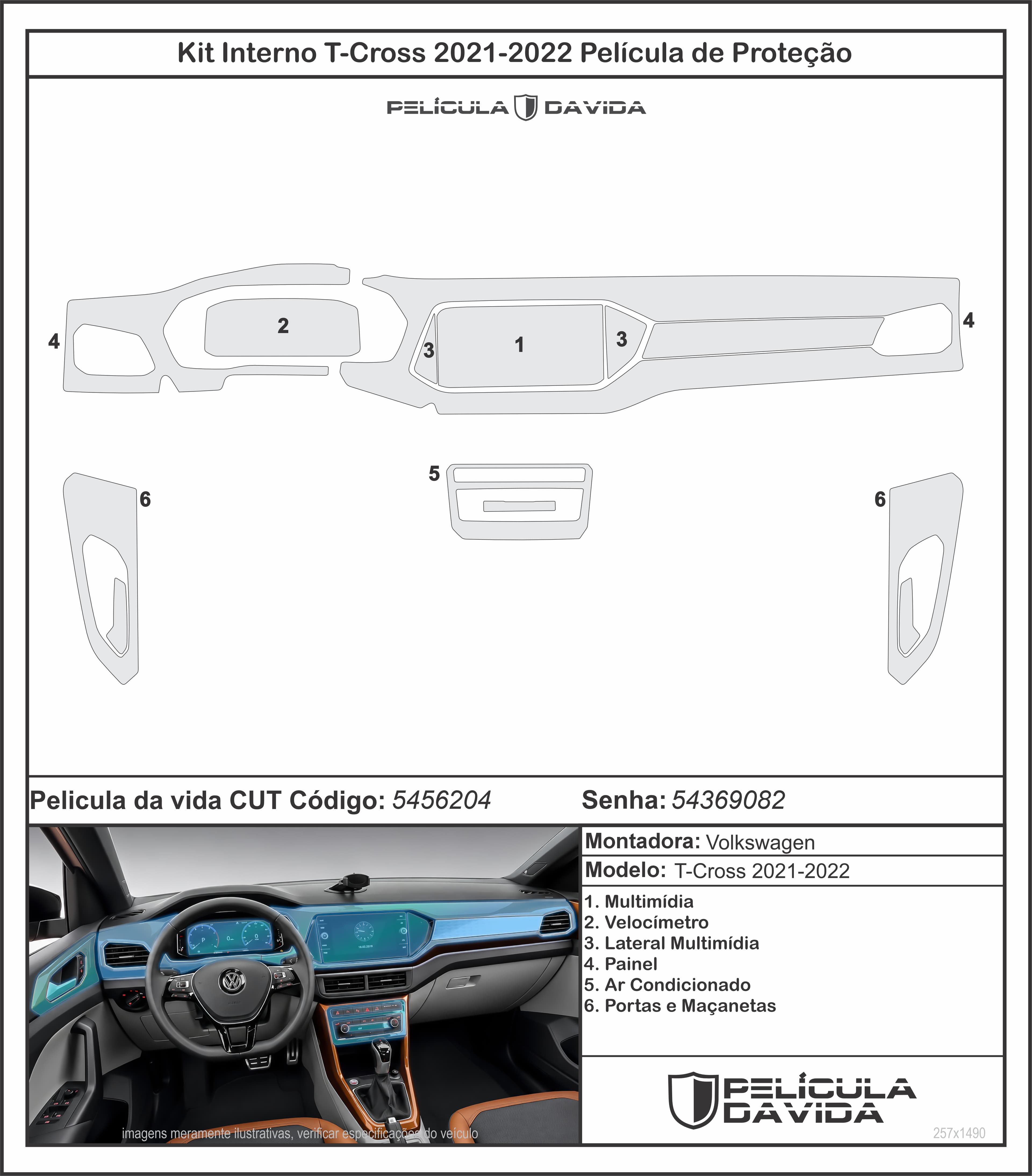 Kit interno T-Cross 2021-2022